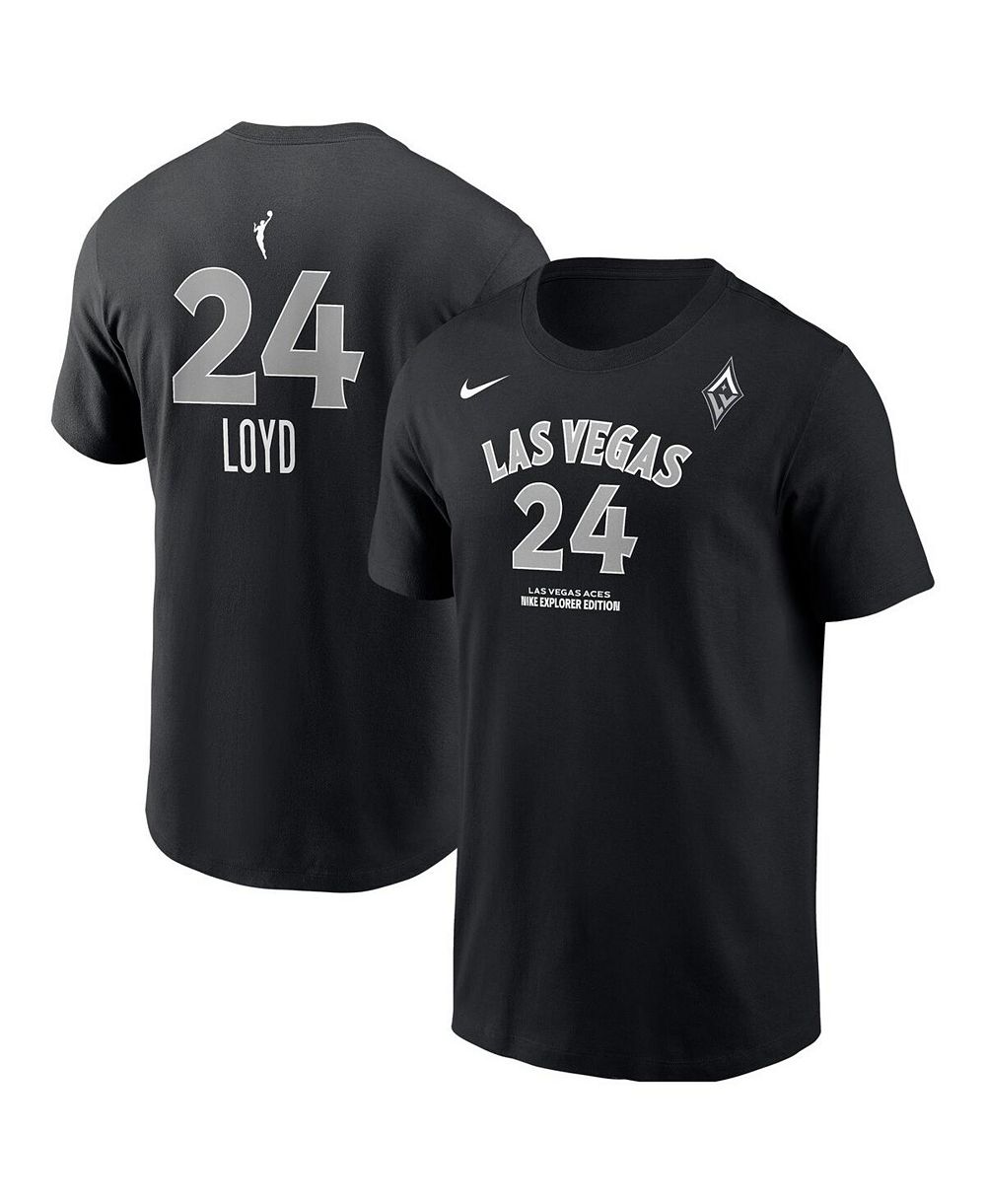Nike Men's Jewell Loyd Black Las Vegas Aces Explorer Edition Name & Number T-Shirt