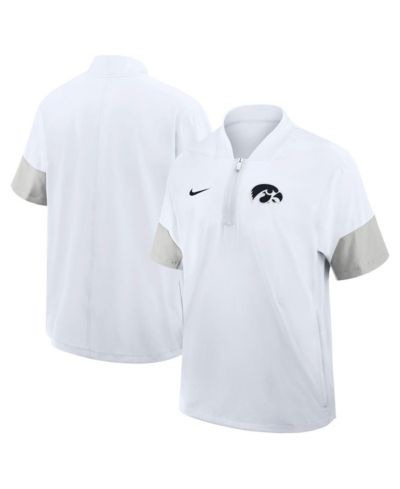 Nike Men's White Iowa Hawkeyes 2025 Sideline Coaches Lightweight Short Sleeve Jacket