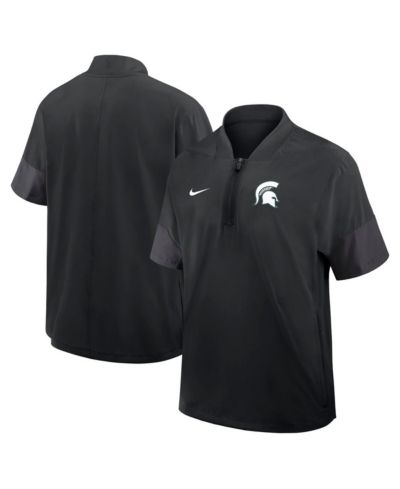 Nike Men's Black Michigan State Spartans 2025 Sideline Coaches Lightweight Short Sleeve Jacket