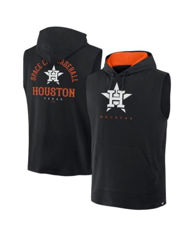 Fanatics Men's Black Houston Astros Fire Speed Sleeveless Pullover Hoodie