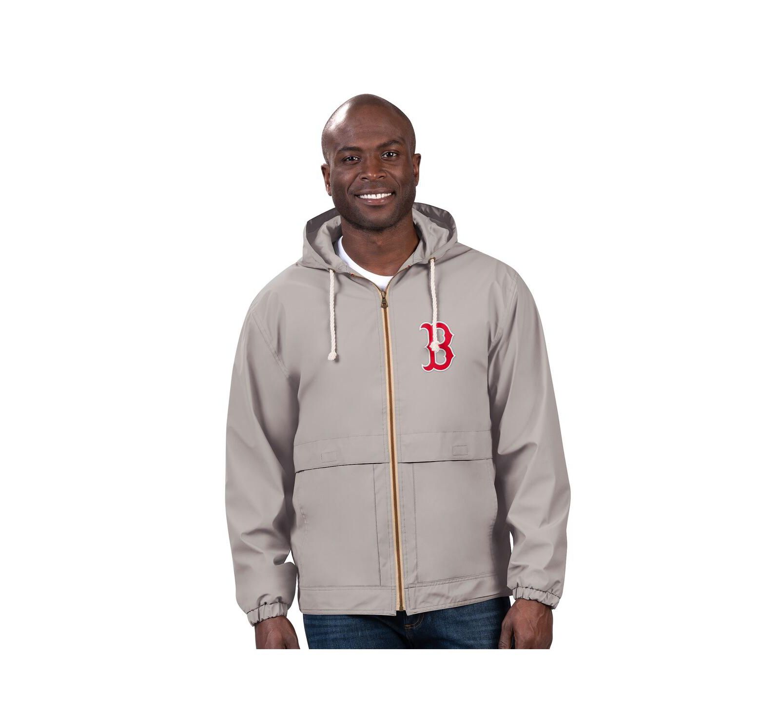 Мужская дождевик G-III Sports by Carl Banks Gray Boston Red Sox Full-Zip