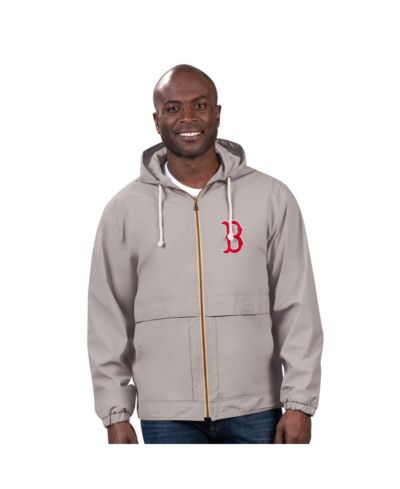 G-III Sports by Carl Banks Men's Gray Boston Red Sox Full-Zip Rain Jacket