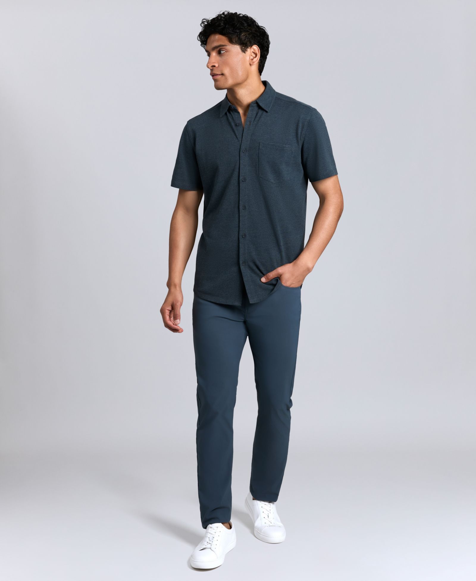 Kenneth Cole Мужская рубашка Sport Short Sleeve