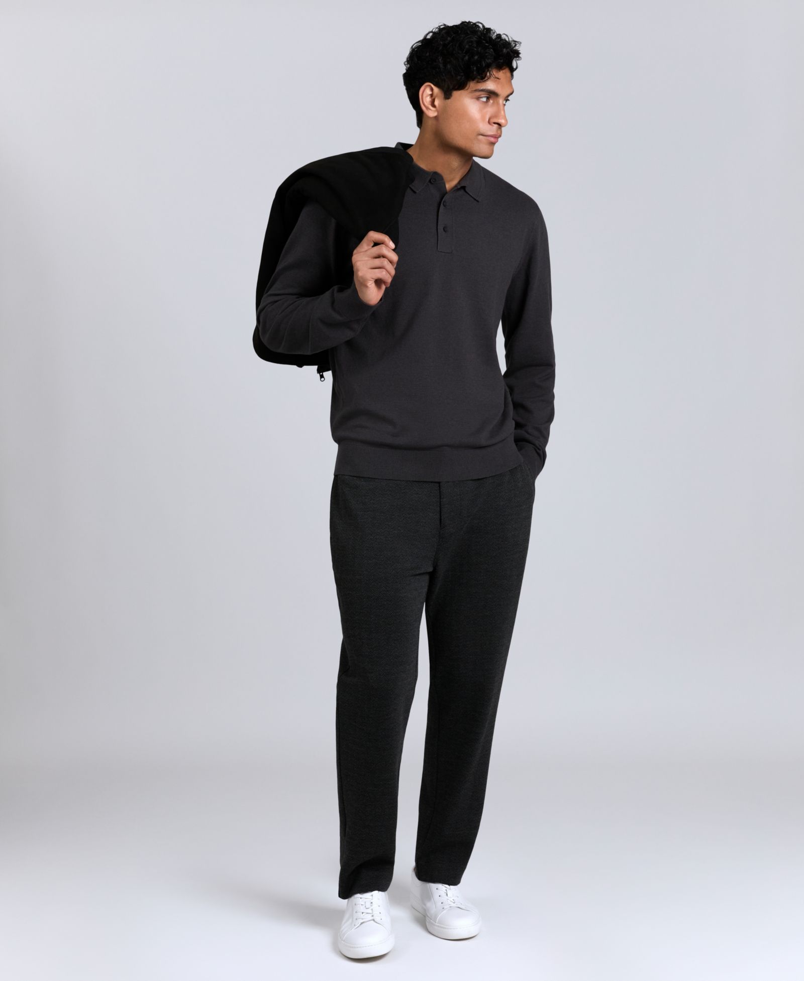 Kenneth Cole Men's Long Sleeve Polo Sweater