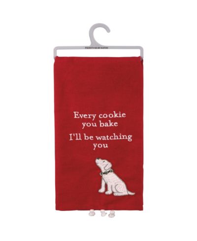 Primitives by Kathy Every Cookie I'll Be Watching You Kitchen Towel