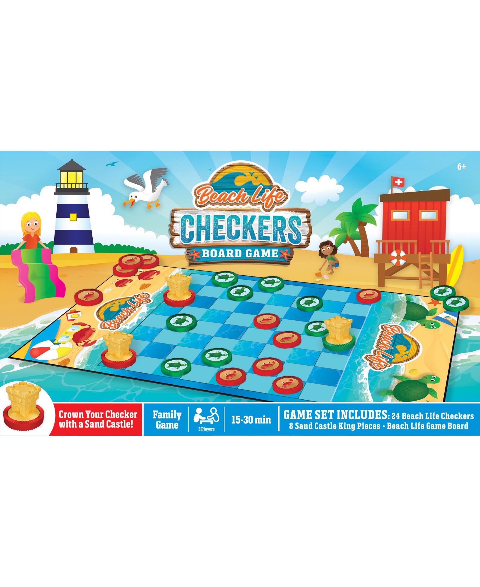 Beach Life настольная игра Checkers Board Game