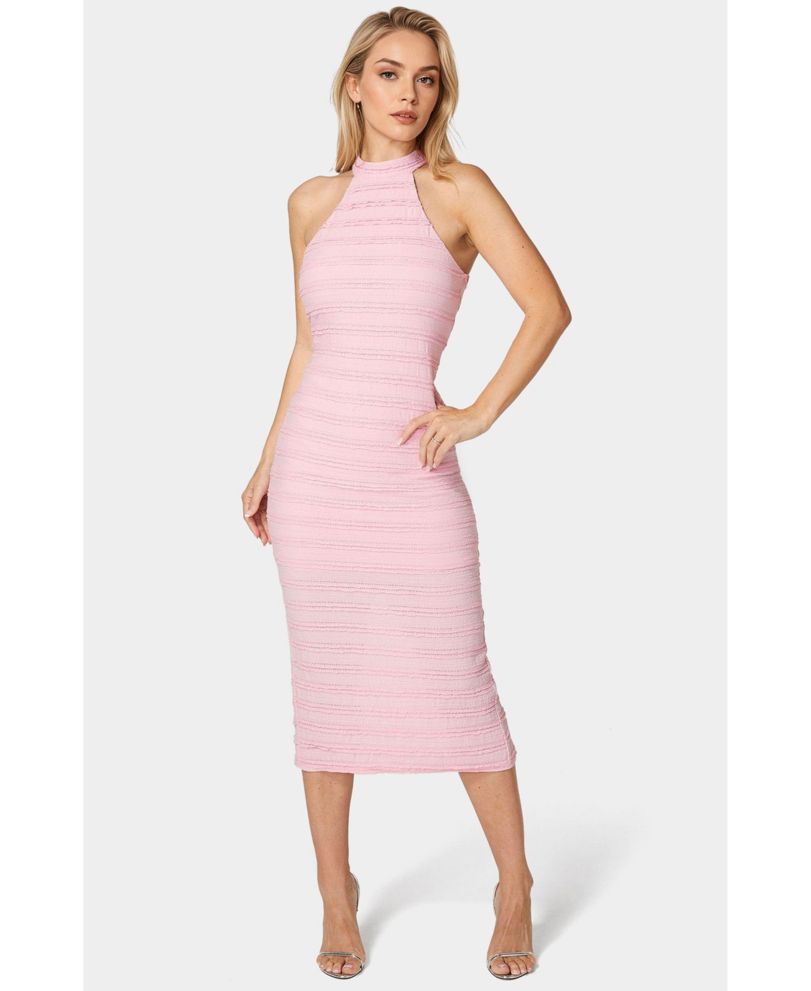 Bebe Women's High Slit Maxi Dress
