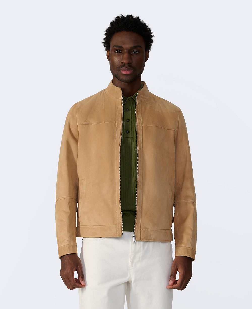 Furniq UK Men's Monty Suede Bomber Jacket