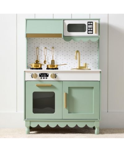 Best Choice Products Cottage Kitchen Scalloped-Edge 5-Piece Playset, Ages 3+