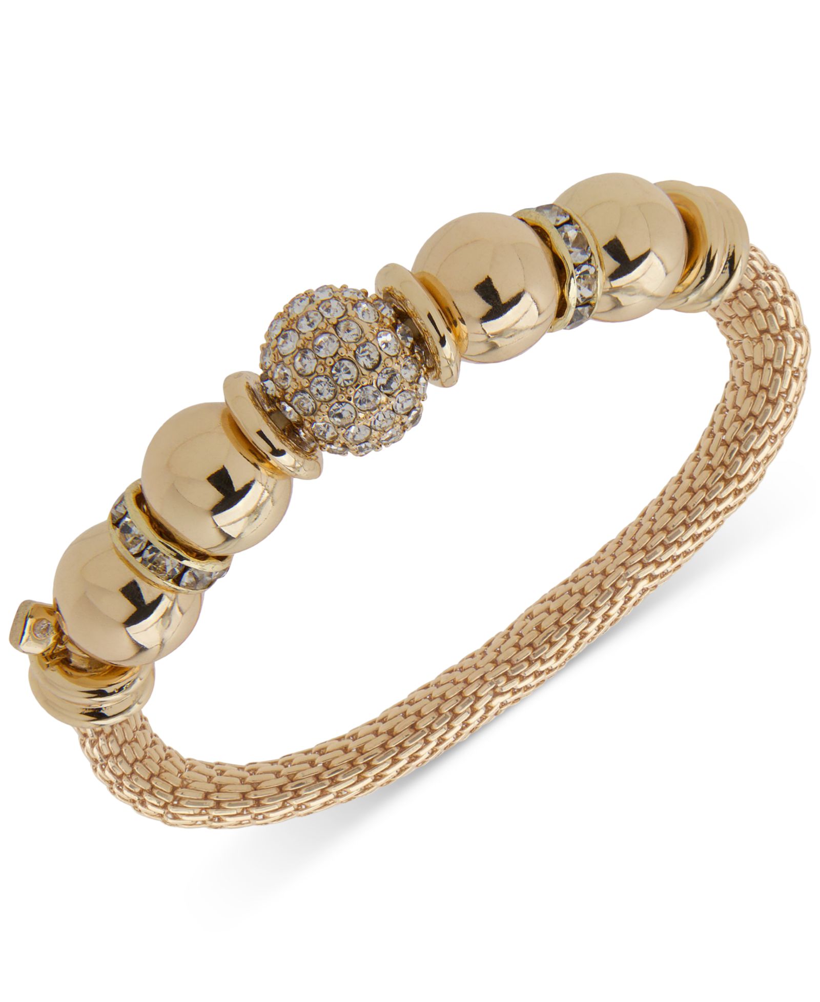 Nine West Pavé Fireball Beaded Stretch Bracelet