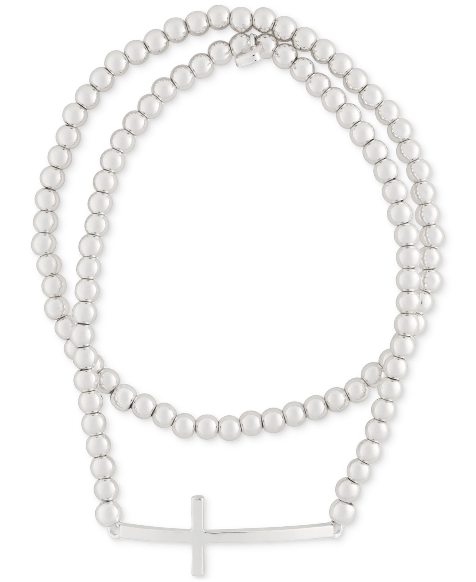 Nine West 2-Pc. Set Cross Beaded Stretch Bracelets