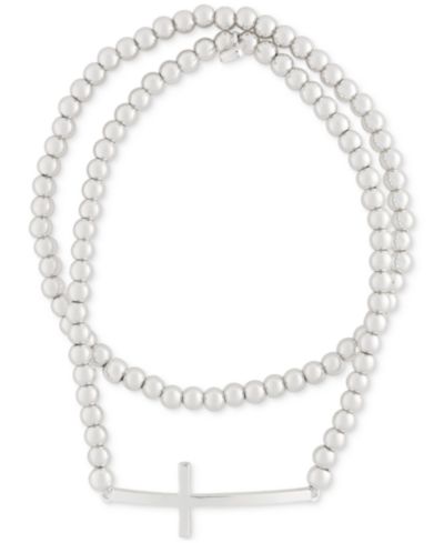 Nine West 2-Pc. Set Cross Beaded Stretch Bracelets