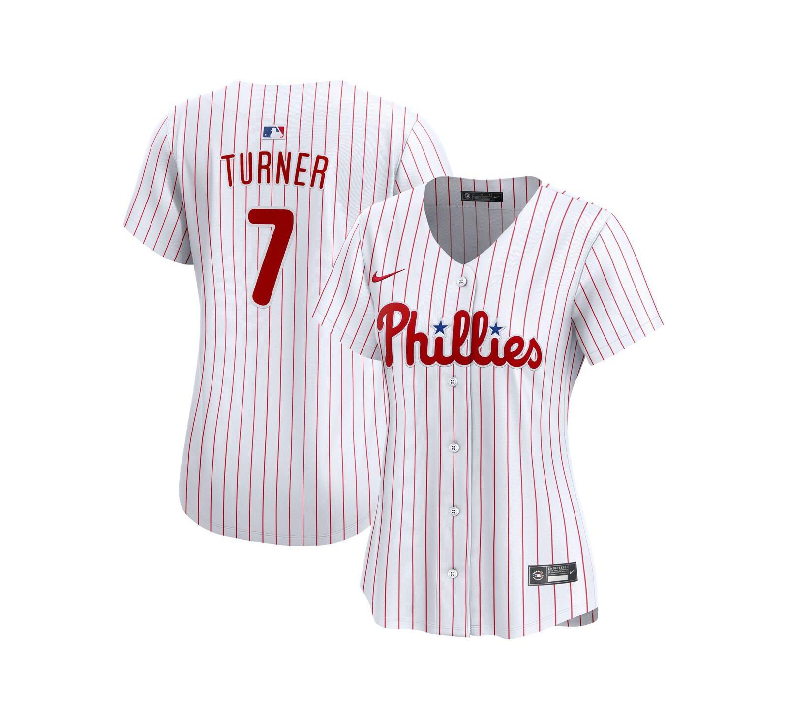 Женская джерси Nike Trea Turner Philadelphia Phillies Home Limited белая