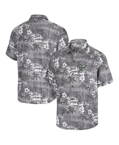 Мужская рубашка Tommy Bahama Black Philadelphia Eagles Coconut Point Isla Palmetta Camp Button-Up