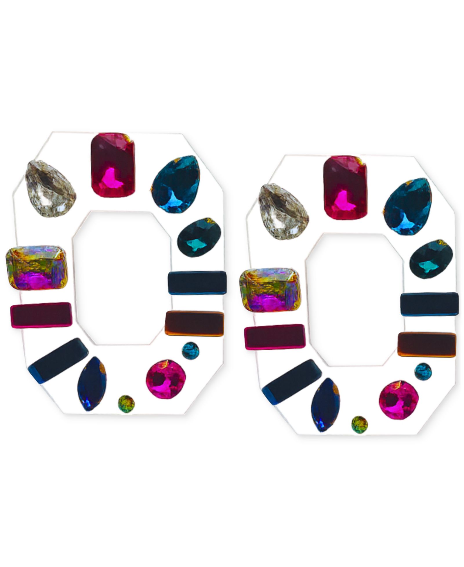 Swanky Designs серьги Demi Carnival Multi-Stone