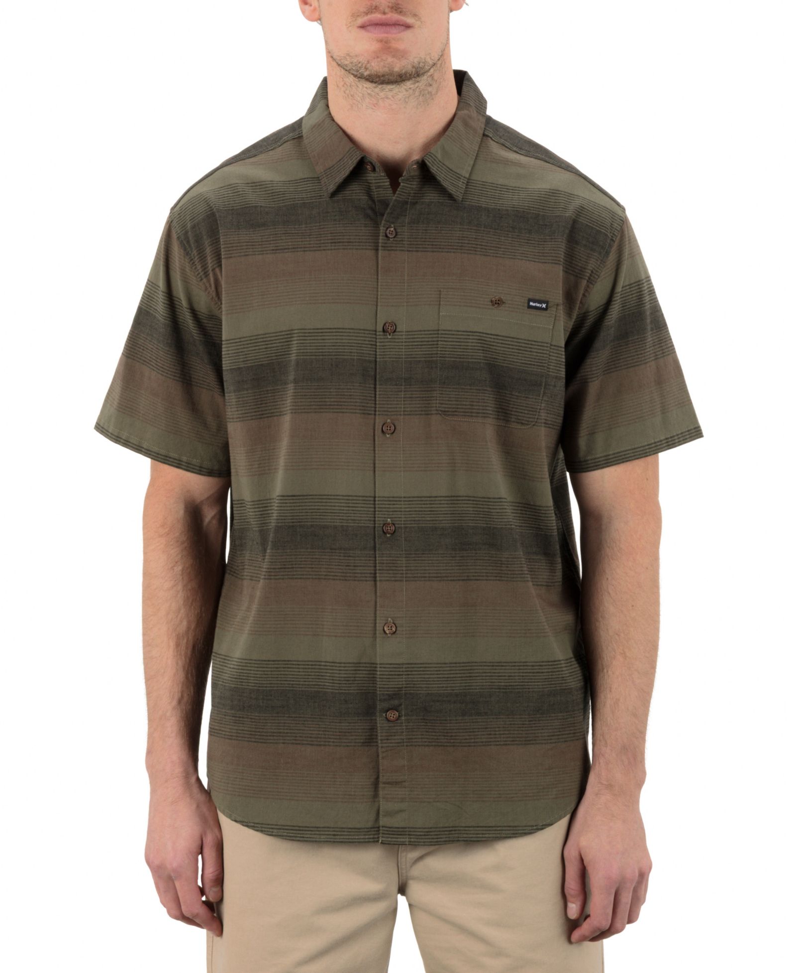 Hurley Мужская рубашка Hurley Lido Stripe Short-Sleeve