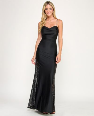 KATIA RAE Juniors' Cowl Neck Gown