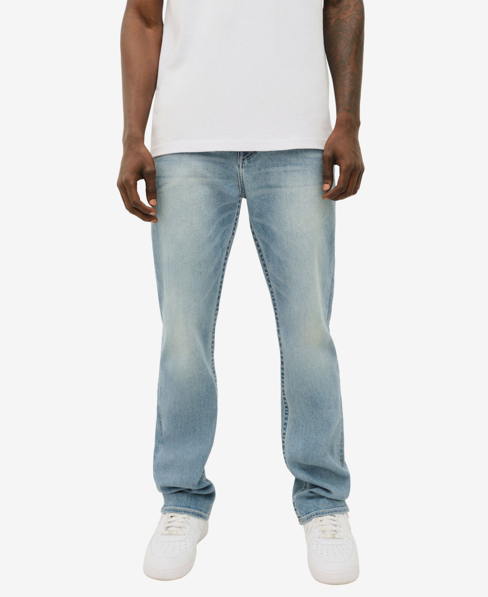 True Religion Men's Flap Back Pockets Ricky Straight Jeans