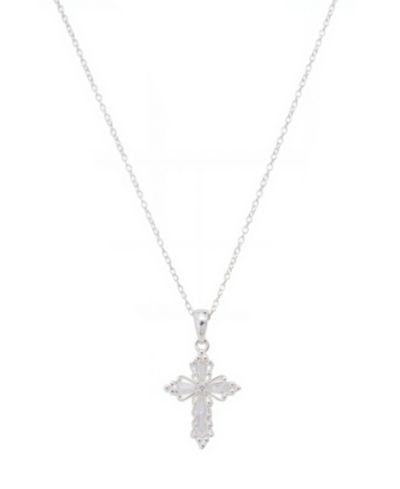 Unwritten Cubic Zirconia Cross Pendant Necklace