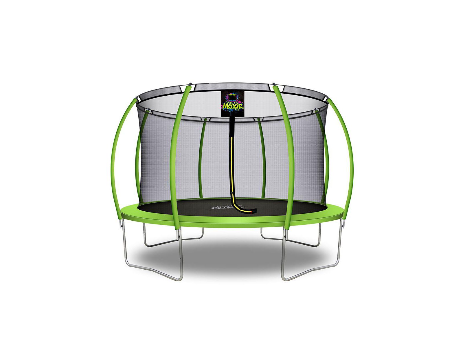 PlexaLife уличный батут в форме тыквы с защитным ограждением, 12 FT, Green Apple