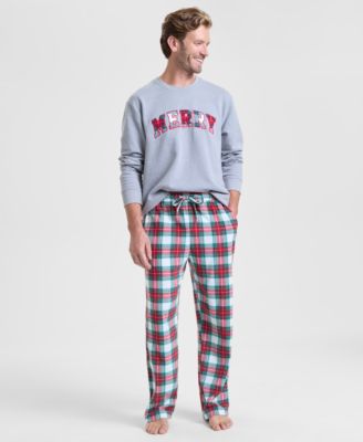 Holiday Lane Men's Merry Plaid Pajama Pants Matching Family Pajamas, Created for Macy's