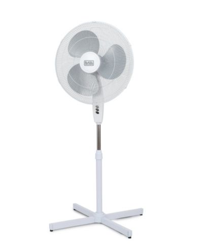 BLACK+DECKER 18-Inch Pedestal Fan, Oscillating Fan for Home and Office, with 3 Speed Settings