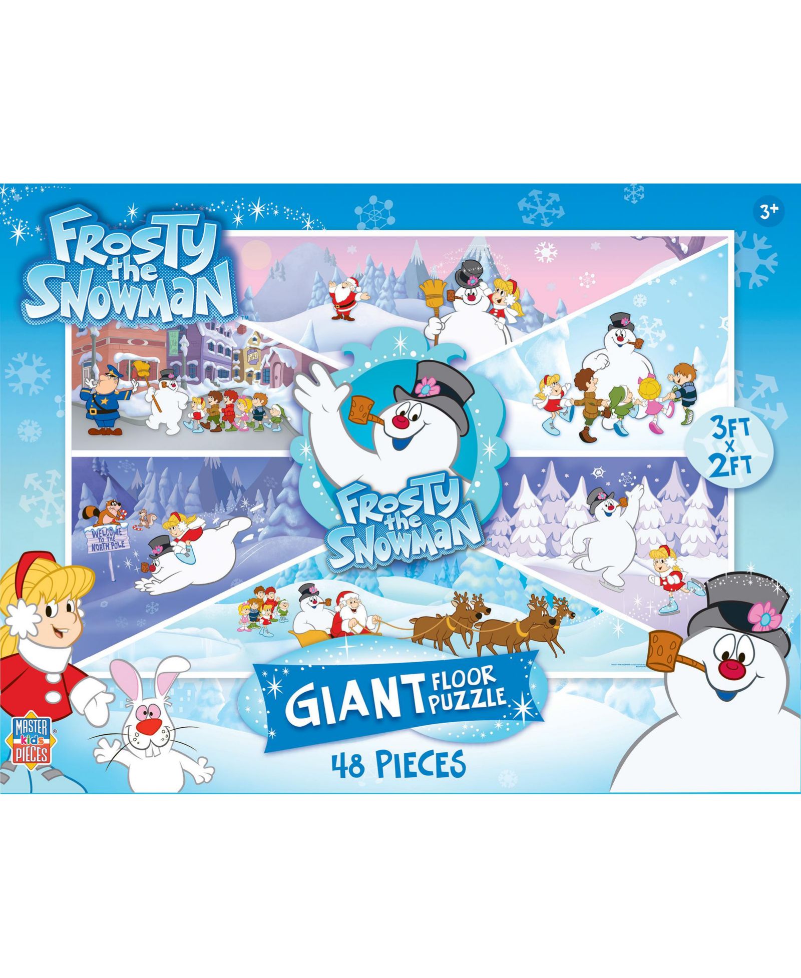 Masterpieces Puzzles Frosty the Snowman 48 Piece Floor Jigsaw Puzzle, Ages 3+