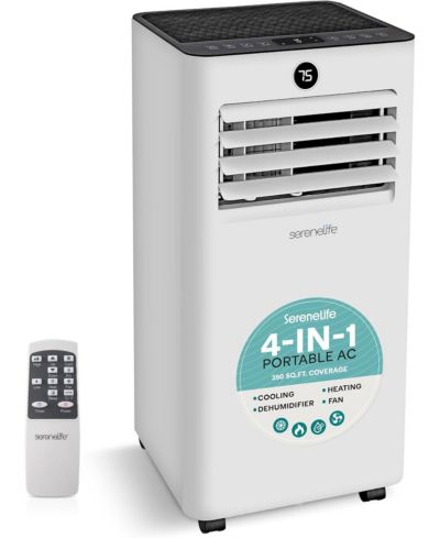Portable Air Conditioner & Heater - 1000 BTU (ASHRAE) Compact Home A/C Unit with Cooling and Heating, Includes Window Mount Kit (Gray