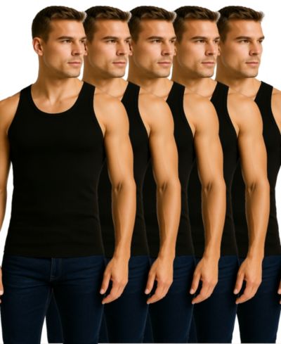 Мужские майки Galaxy By Harvic Ribbed Heavyweight, набор из 5 штук
