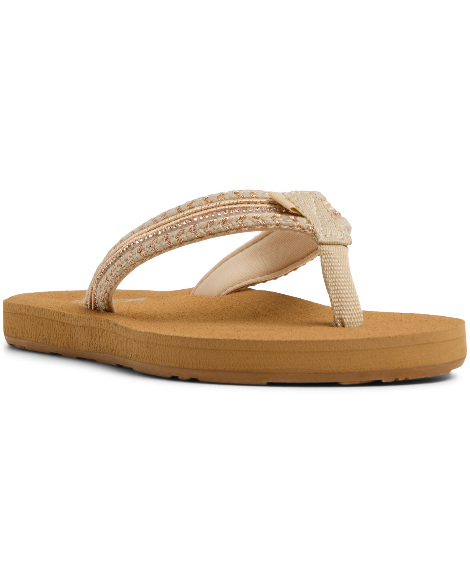 Roxy Women's Porto Bling Round Toe Flat Sandals
