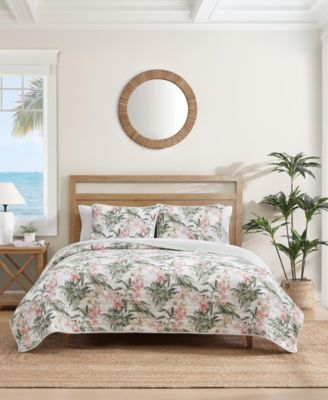 Tommy Bahama Island Orchid обратный комплект из 3-х стеганых одеял, Full/Queen