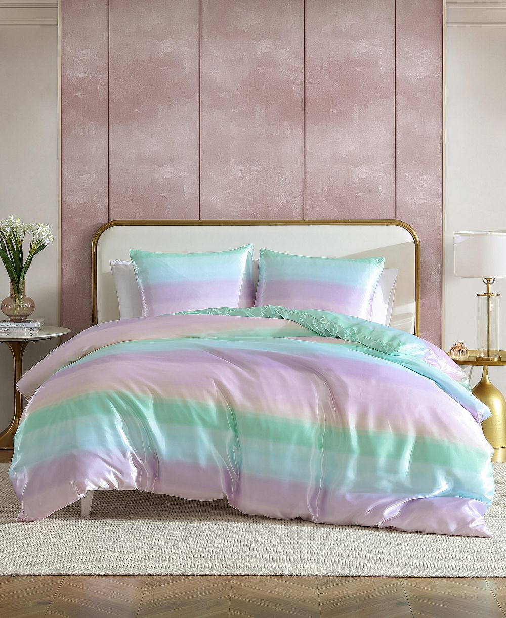 Комплект пододеяльников Betsey Johnson Ombre Satin Reversible 3-Pc., King