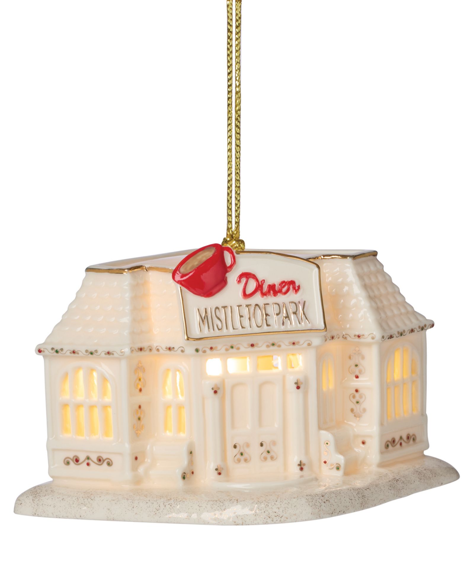 Lenox украшение Mistletoe Park Diner Lit, 2025