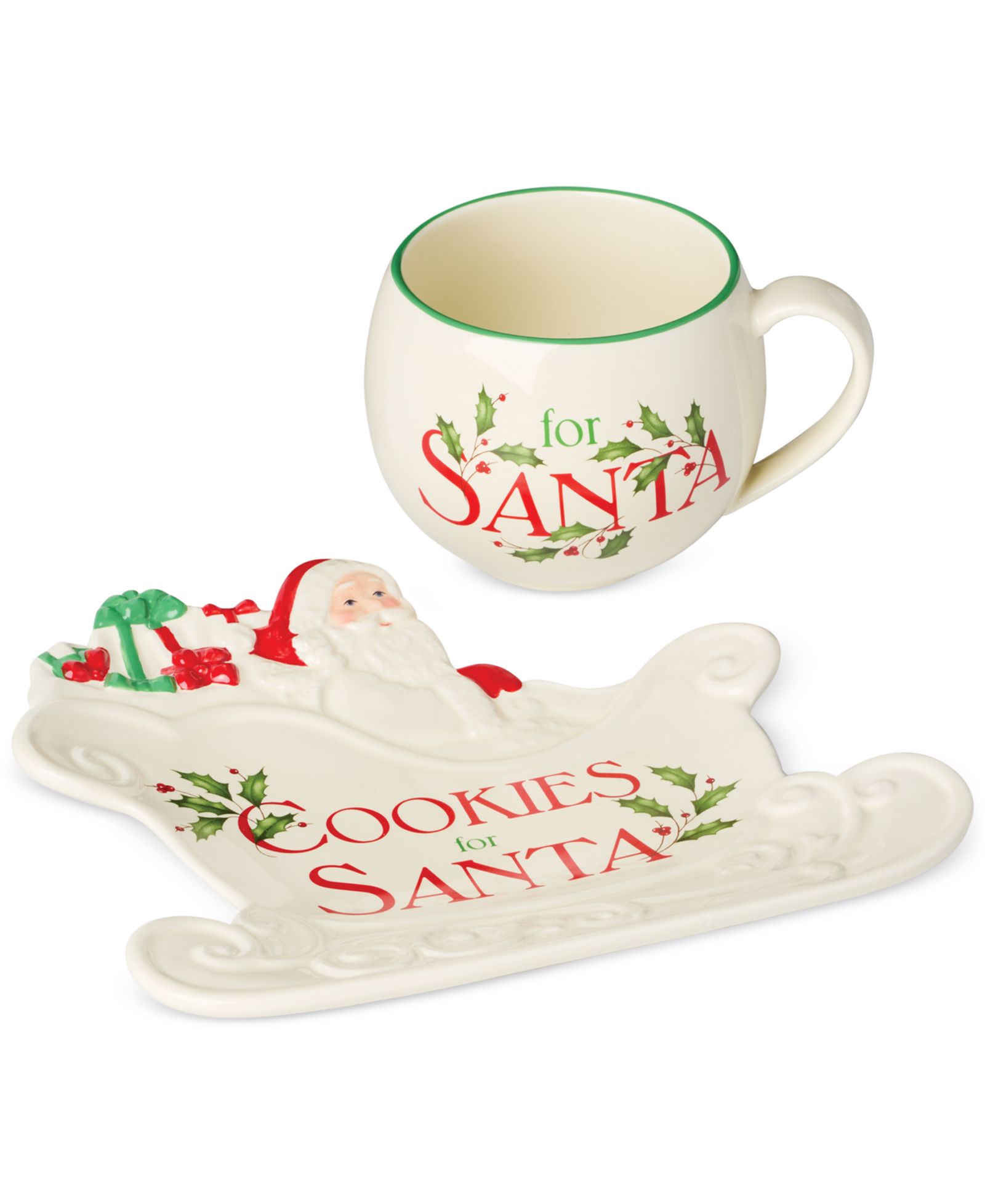 Lenox Набор для подачи десерта Holiday Cookies & Milk for Santa