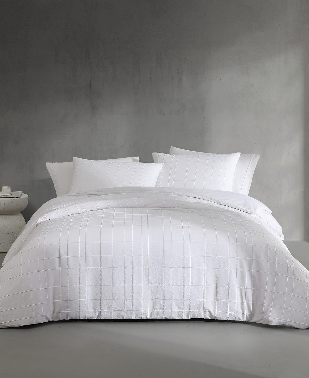 Комплект из 3 пододеяльников Calvin Klein Solid Puckered Grid King