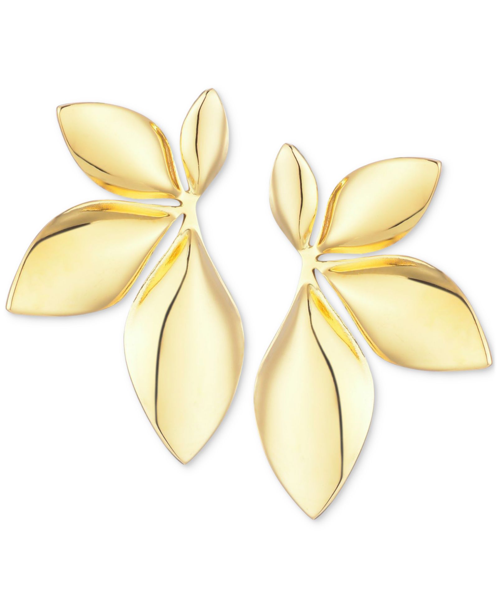 Серьги-гвоздики ADORNIA Gold Statement Flower