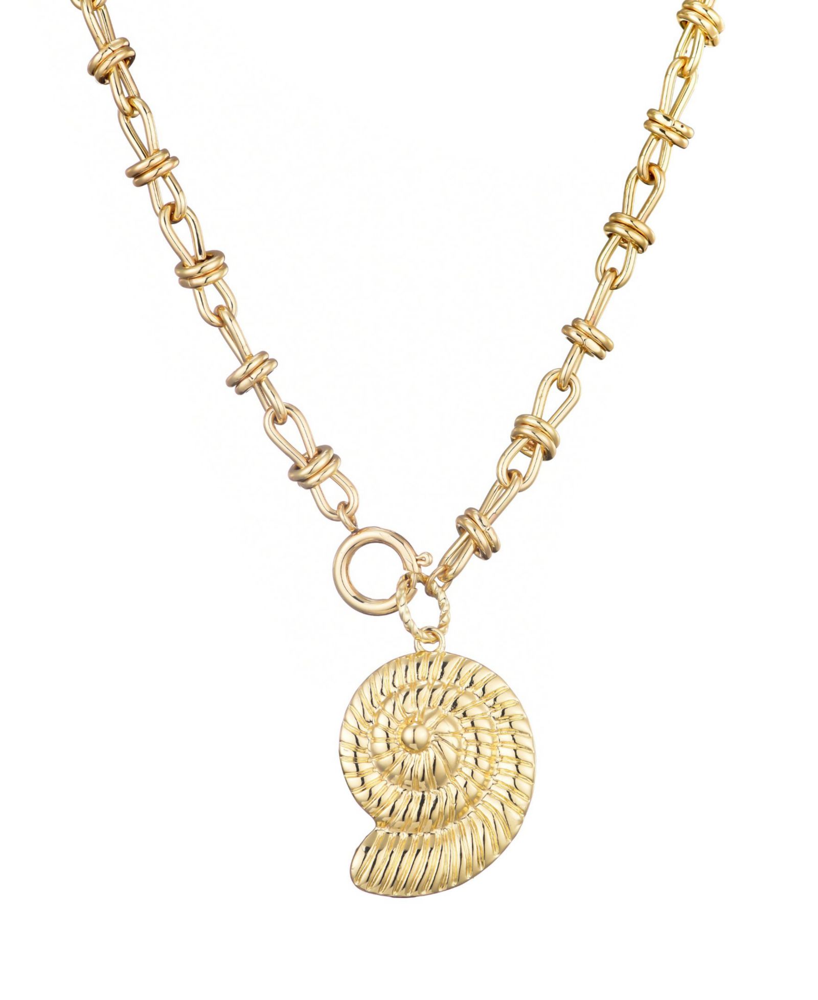 Золотая подвеска ADORNIA Chunky Shell