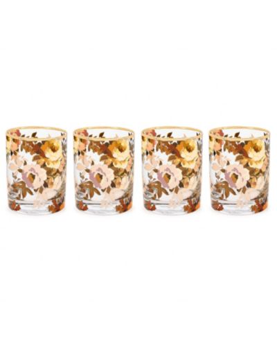 Стаканы MacKenzie-Childs Wild Rose Tumbler, 4 шт