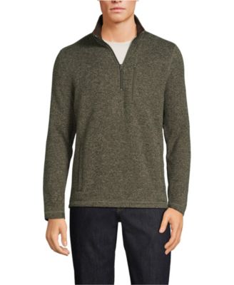 Lands' End Men's Sweater Fleece Quarter Zip Pullover