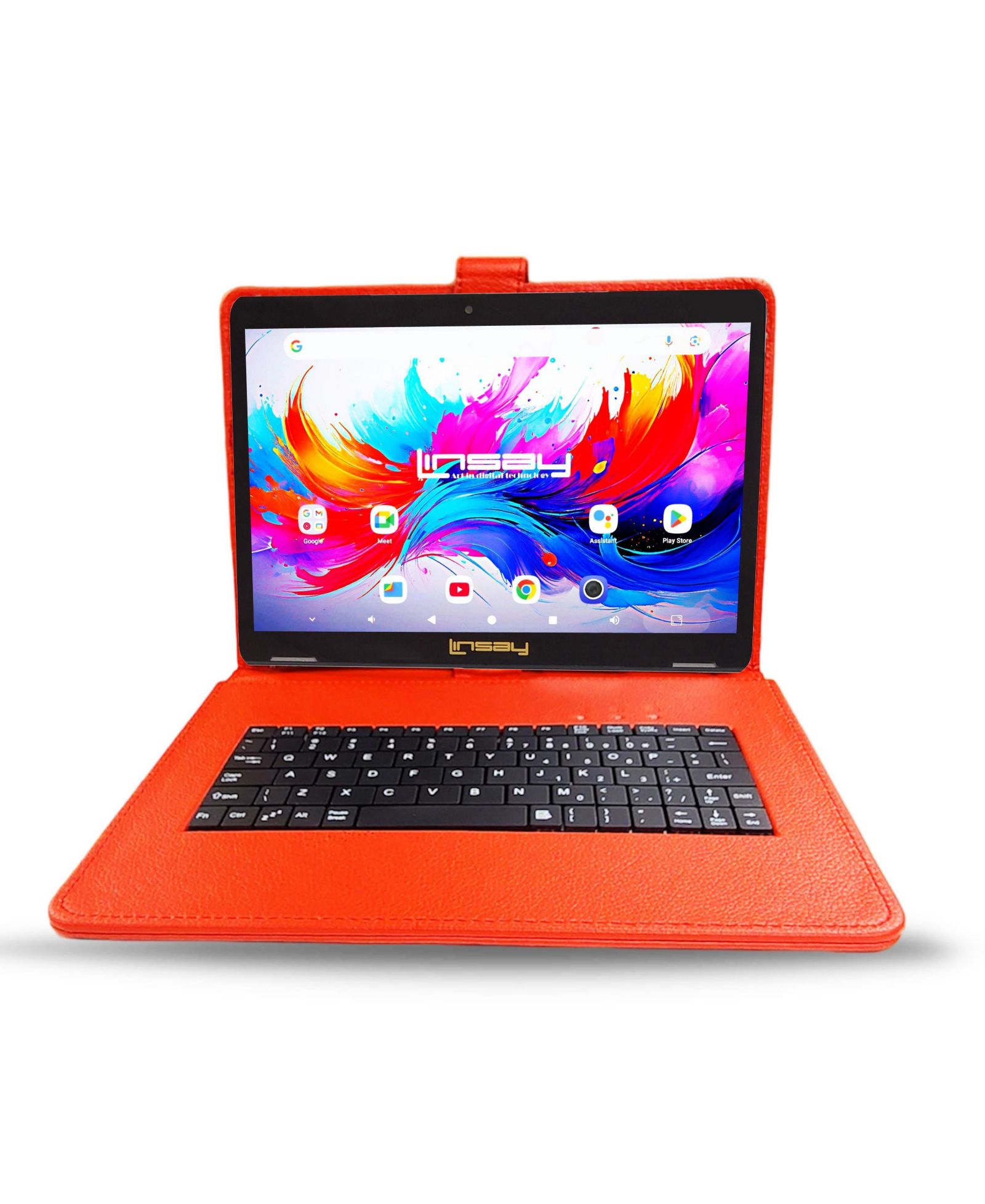 Планшет LINSAY 10.1" Octa Core 256GB Android 15 с клавиатурой