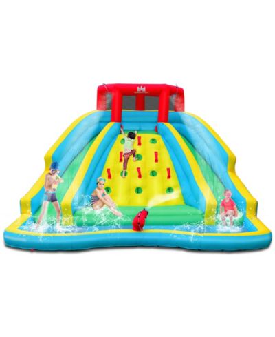Gymax Inflatable Mighty Water Slide Park Bounce Splash Pool Without Blower