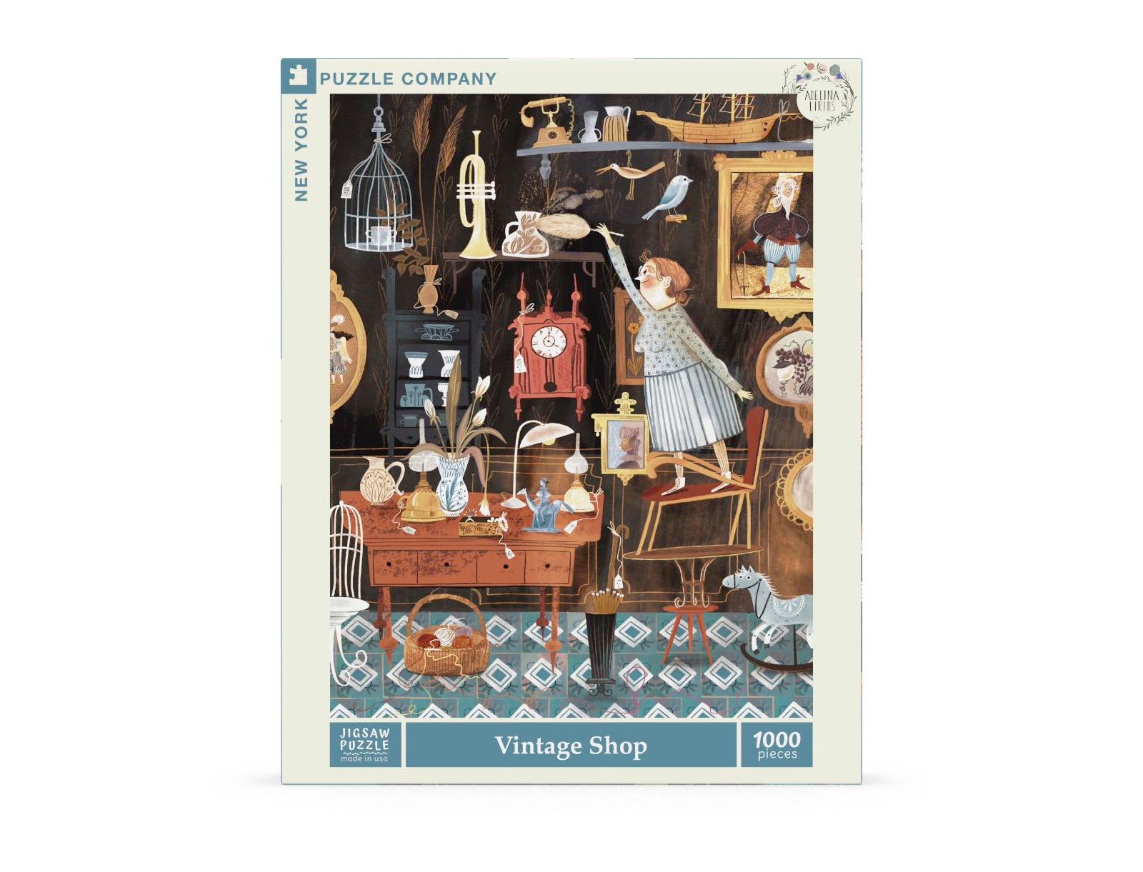 New York Puzzle Company Vintage Shop 1000-Piece Jigsaw Puzzle, Ages 13+