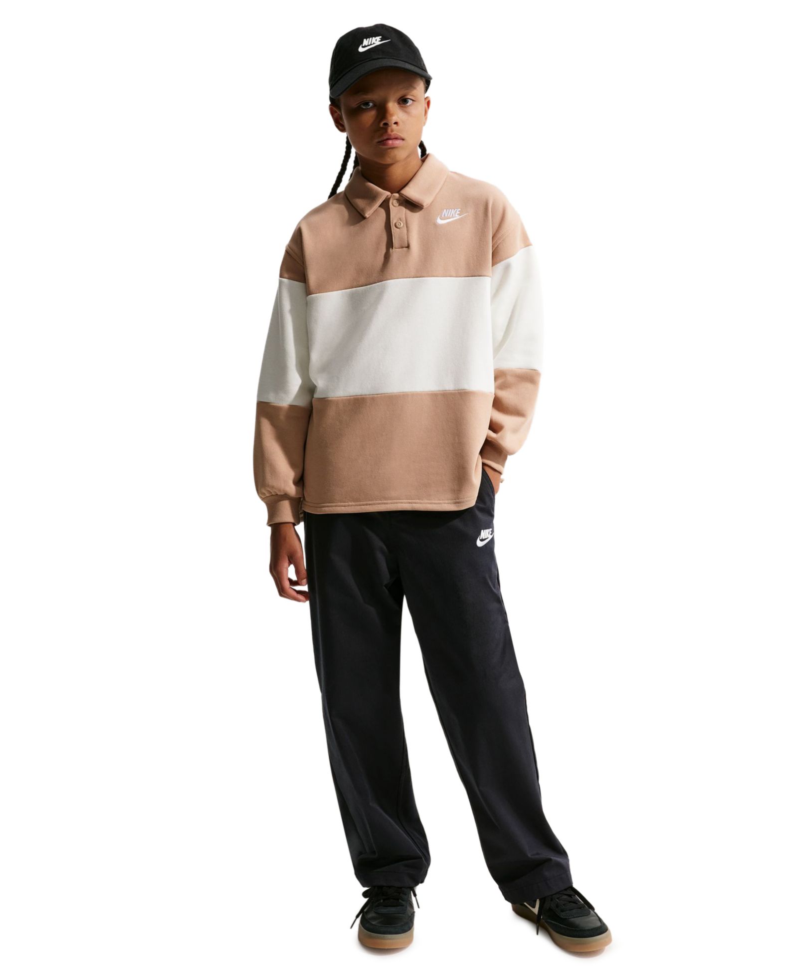 Nike Boys' 8-20 Sportswear Club Rugby Striped Sweatshirt