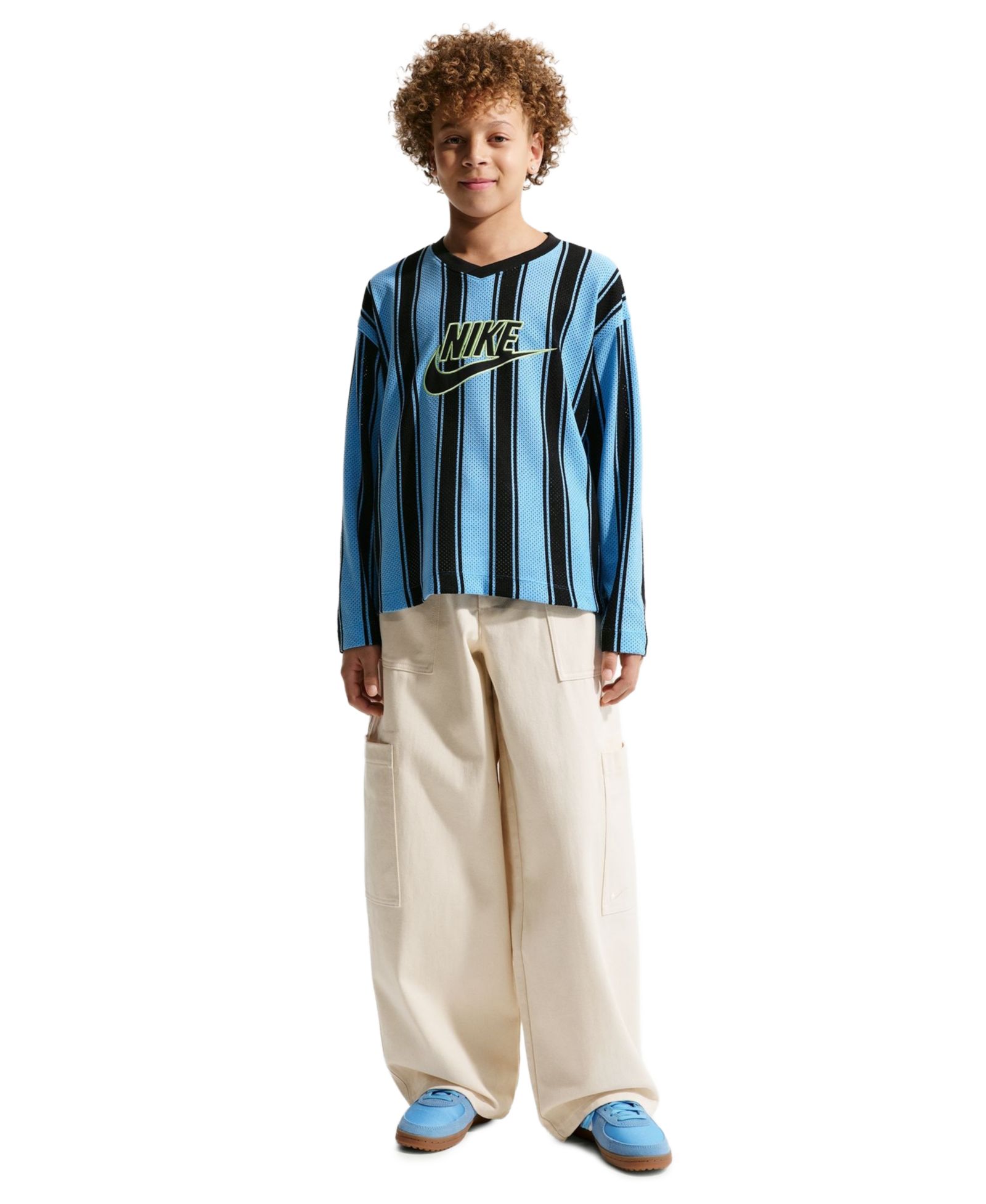 Nike Boys' 8-20 Striped Long-Sleeve Jersey Top