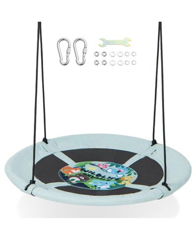 Mecale 40" Adjustable Hanging Ropes Weather-Resistant Saucer Swing, Ages 3+
