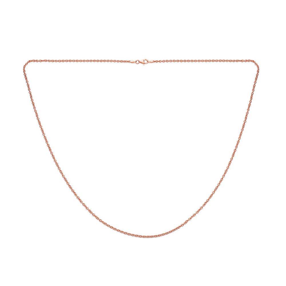 Цепочка ожерелье Bling Jewelry Simple Thin 2MM Rose Gold Plated.925 Sterling Silver Rolo Cable