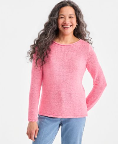 Style & Co Women's Tape Yarn Roll Neck Sweater, Macy's Exclusive