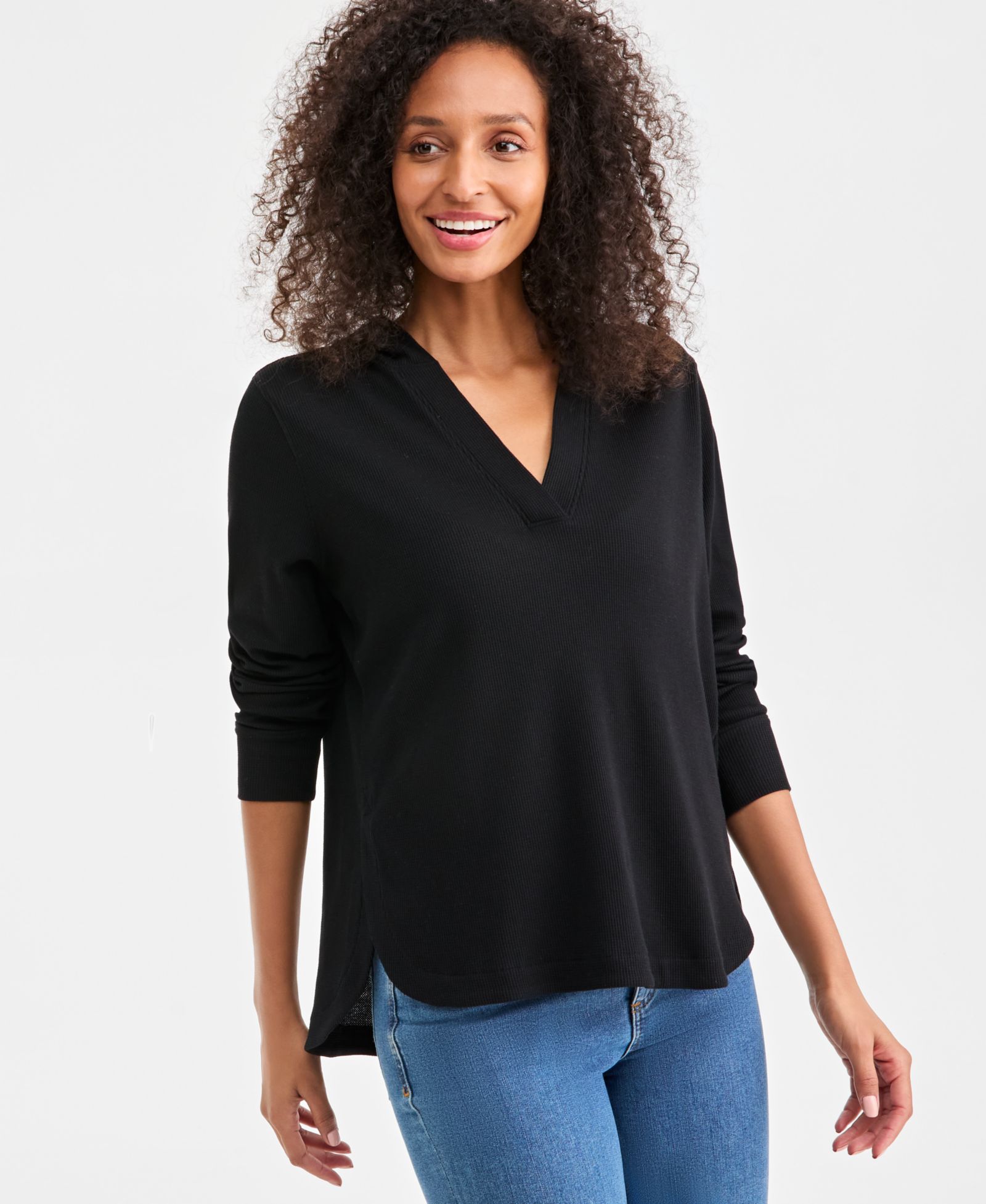Женское худи Style & Co Waffle-Knit Pullover