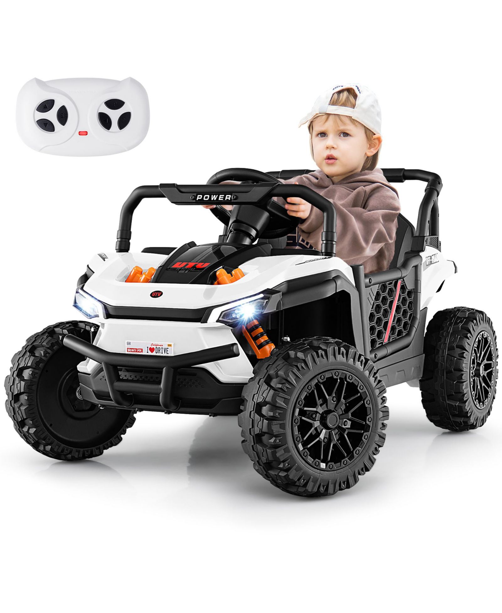 Gymax детский игрушечный грузовик с пультом управления, 12V, 3 скорости