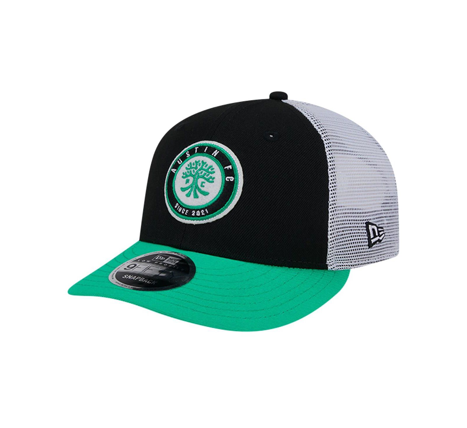 New Era Men's Black Austin FC Throwback Trucker Low Profile 9FIFTY Snapback Hat